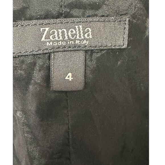 Zanella gray black floral long sleeves 4 button blazer size 4 - Picture 3 of 13